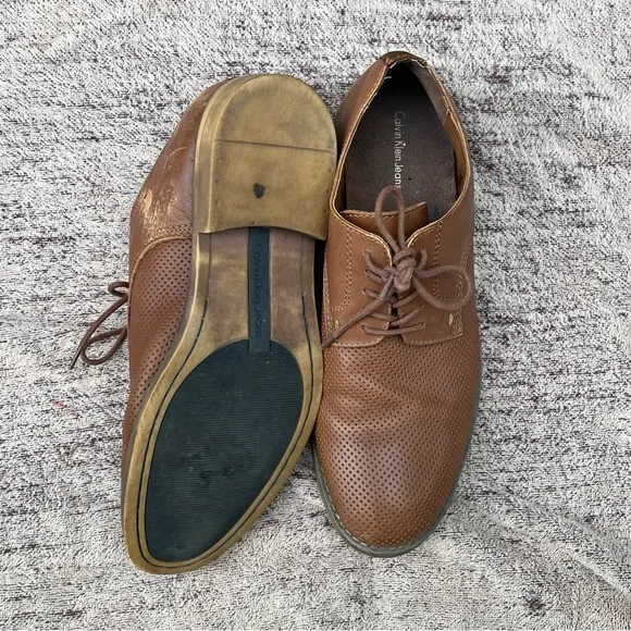 mens calvin klein brown dress‎ shoes - Picture 4 of 5
